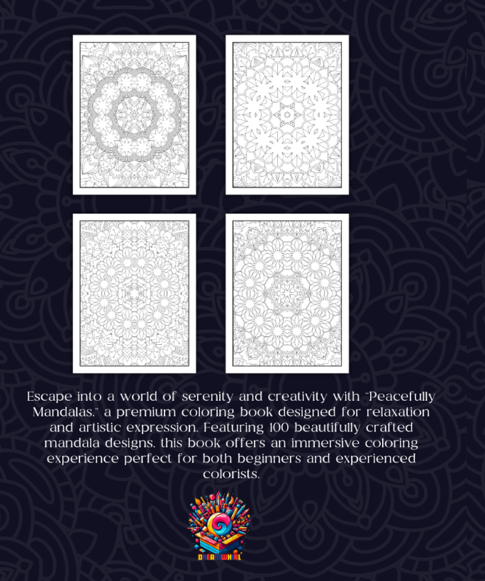 Peacefully Mandalas:A Coloring Book for Peace and Relaxation